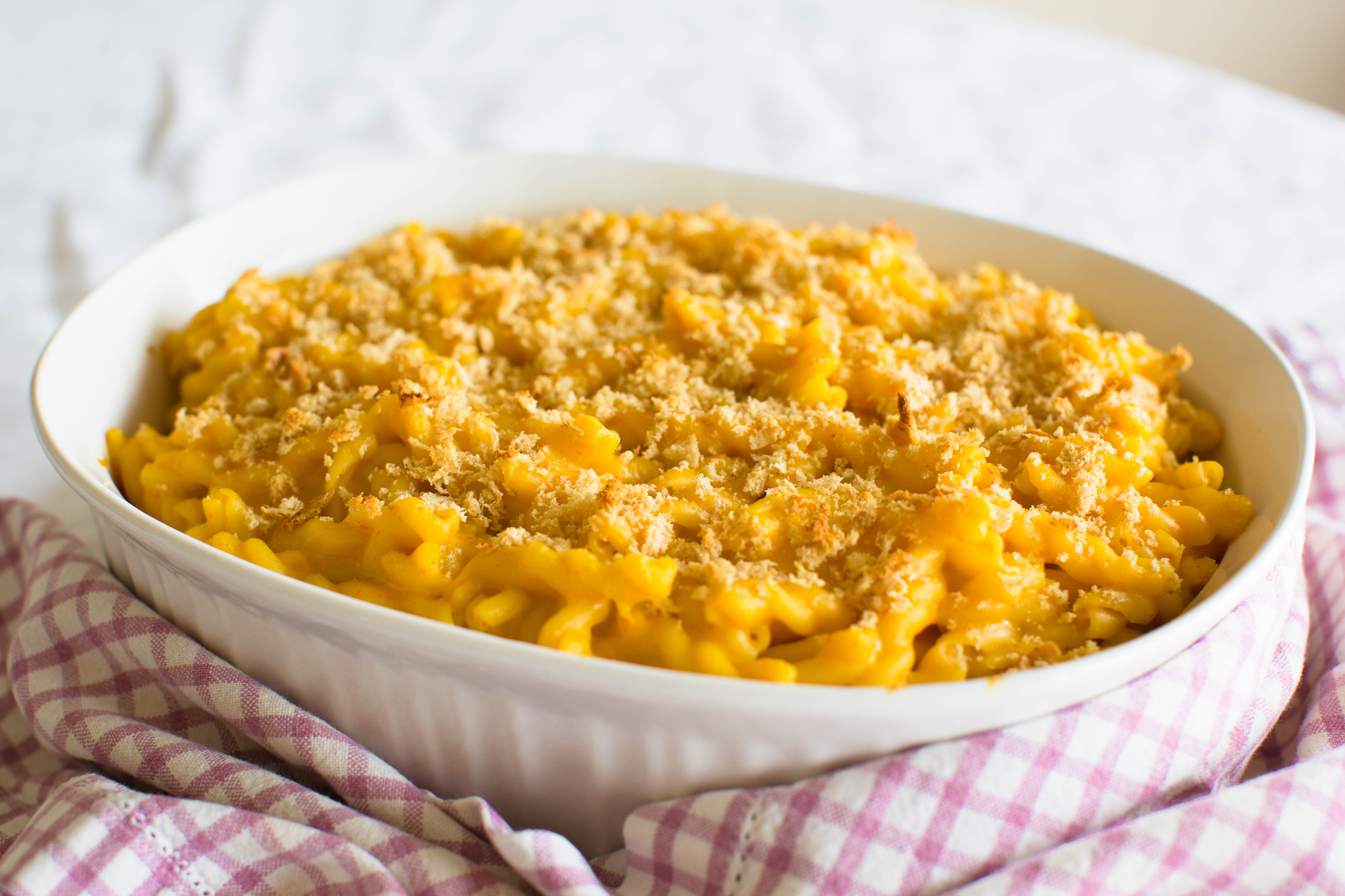 Baked Vegan Mac and Cheese Seasoned with Sunshine